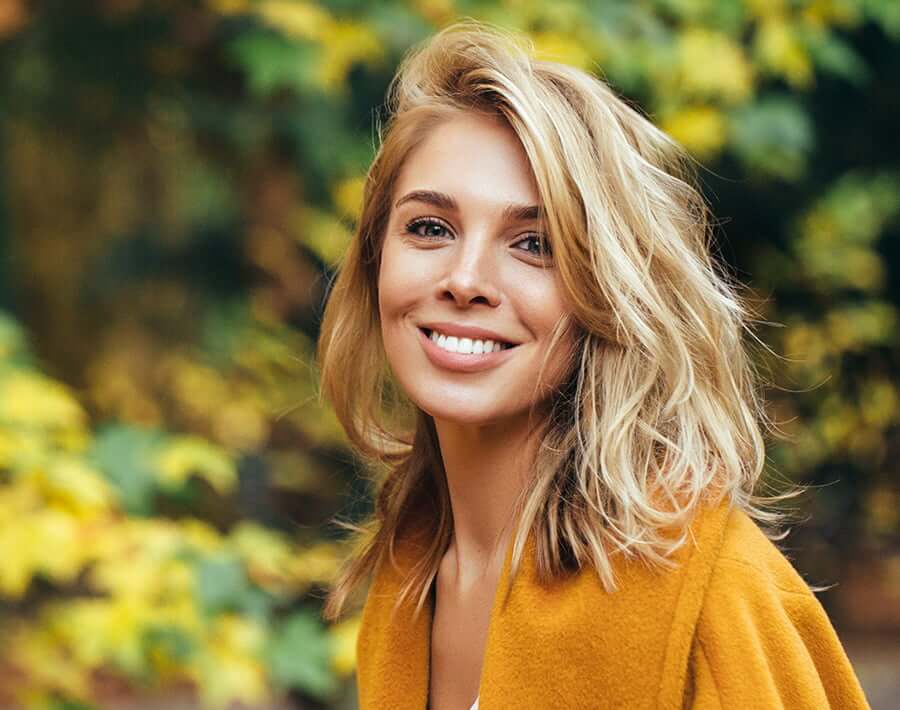 woman with a beautiful, white smile